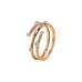 Anel OURO Espiral e Diamantes 106944
