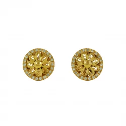 Brincos OURO Filigrana com Diamantes 113570