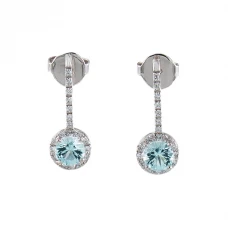 Brincos OURO Topázio e Diamantes 114855