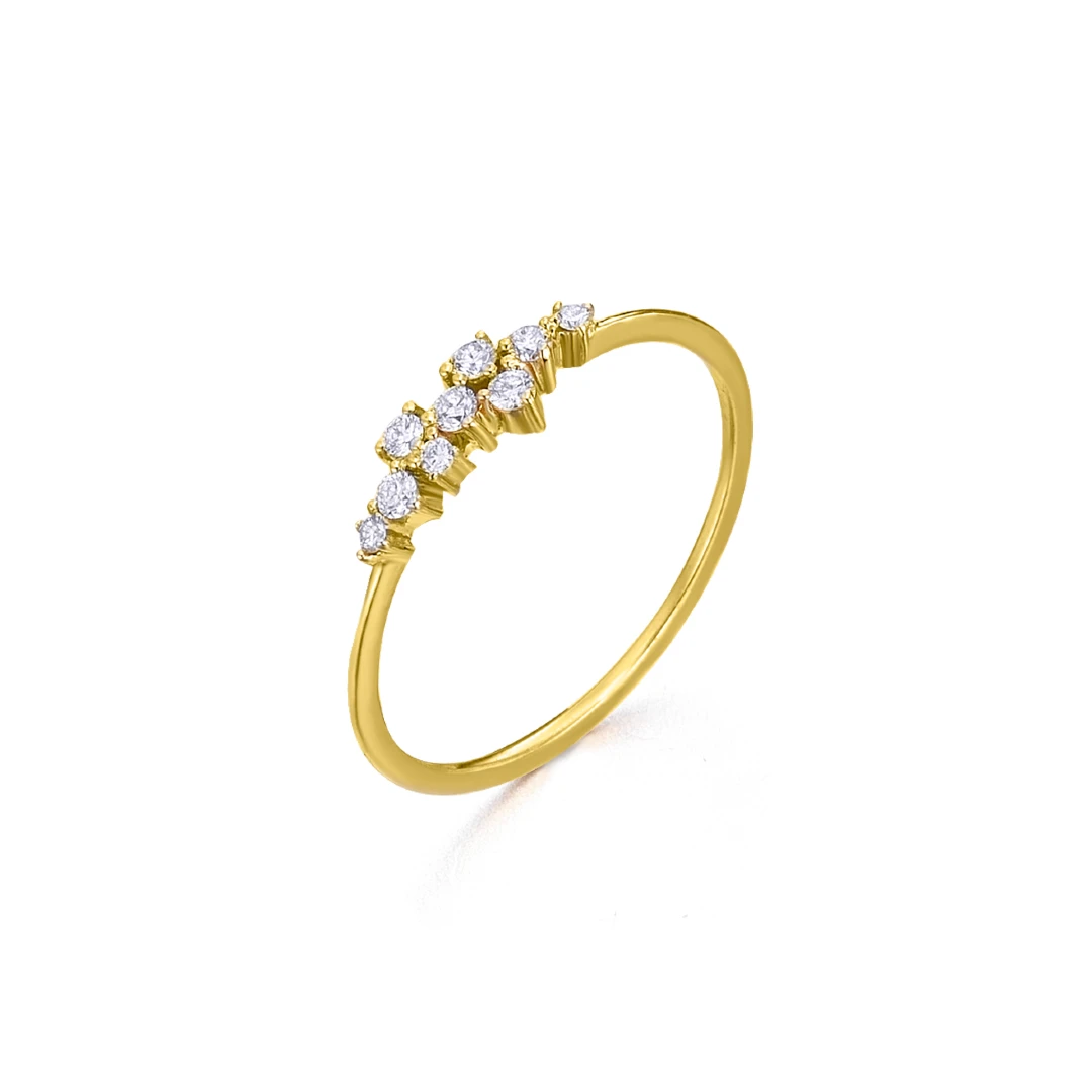 Anel LECARRÉ Diamantes Ouro 18k GA056OA