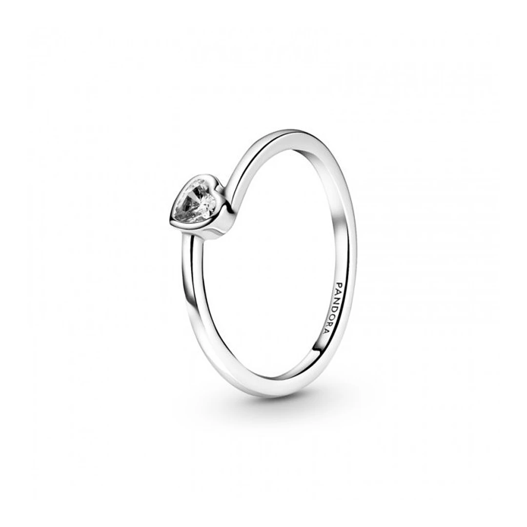 Anel PANDORA Clear Tilted Heart 199267C02- 54
