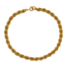 Pulseira OURO Malha Corda 12305