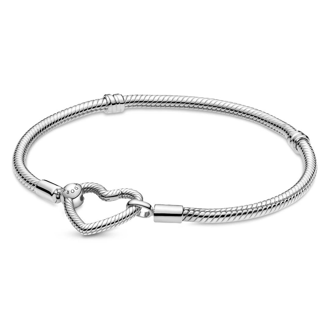 Pulseira PANDORA Snake com Fecho Coração 599539C00-19
