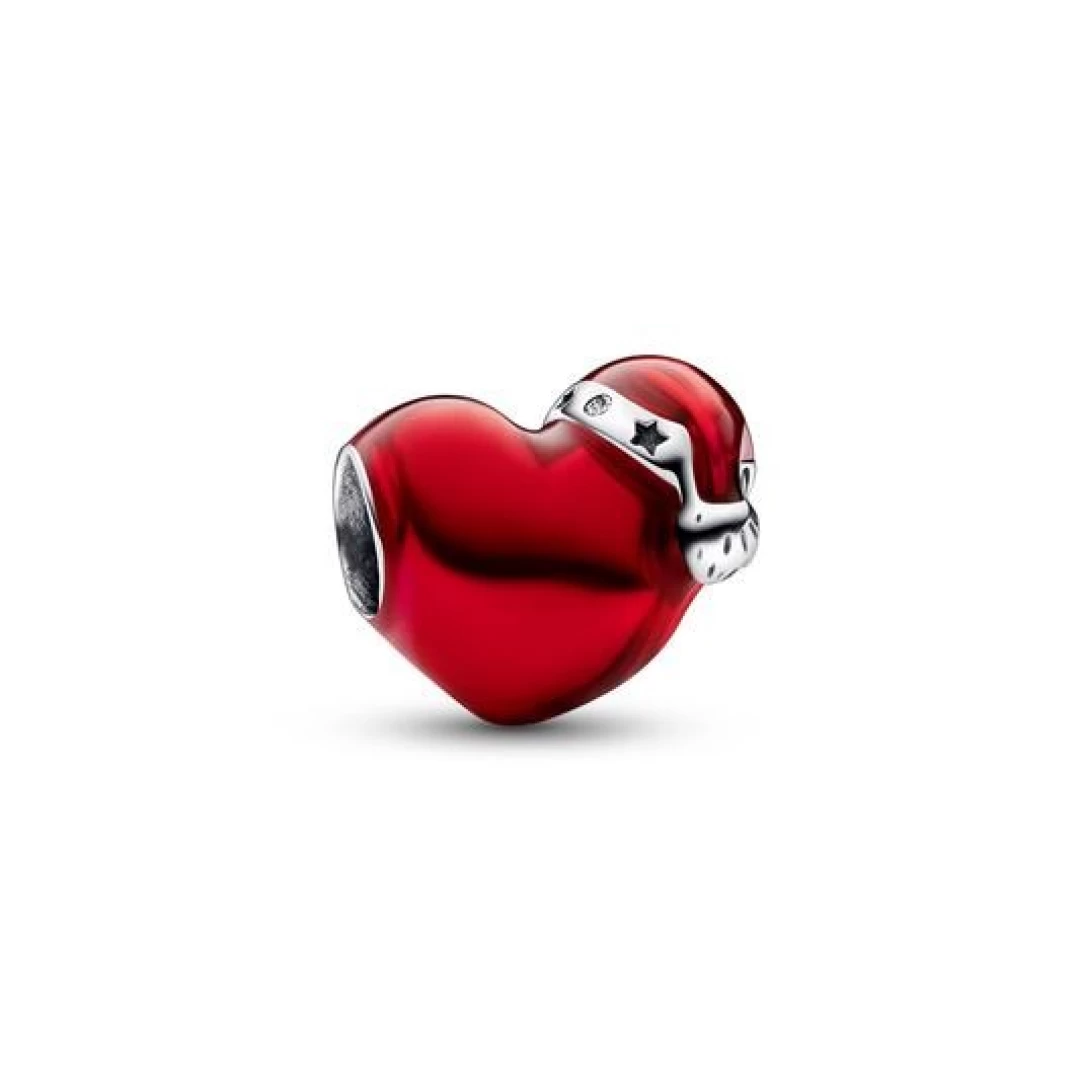 Conta PANDORA Red Christmas Heart 792336C01