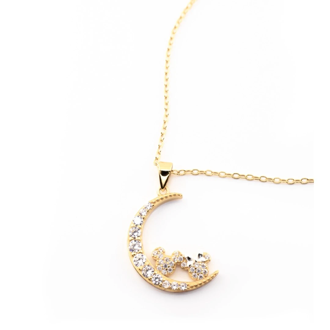 Colar DISNEY Lua Mickey e Minnie AG062C1