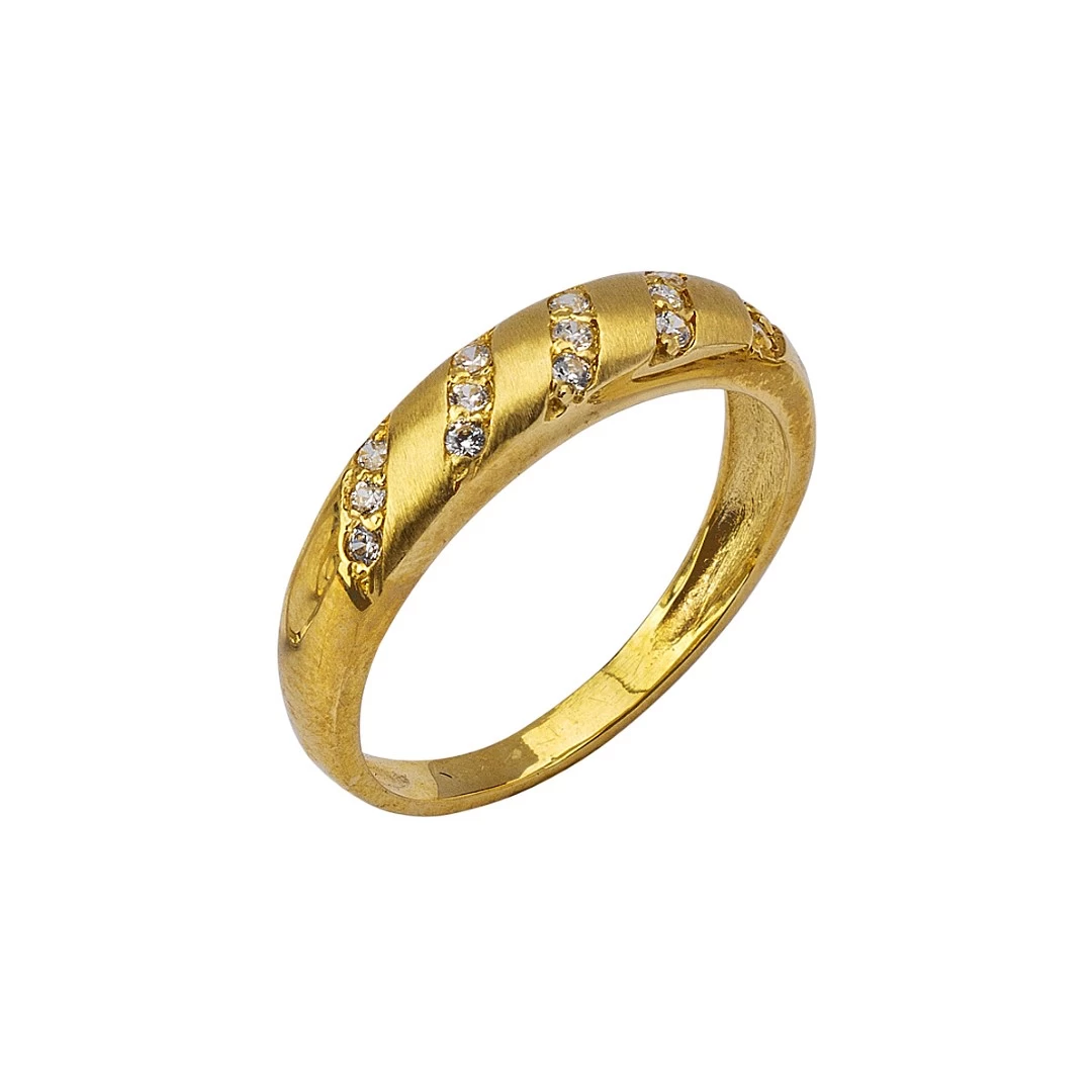 Anel ZERUS Ouro 9K Zircónias ANA065