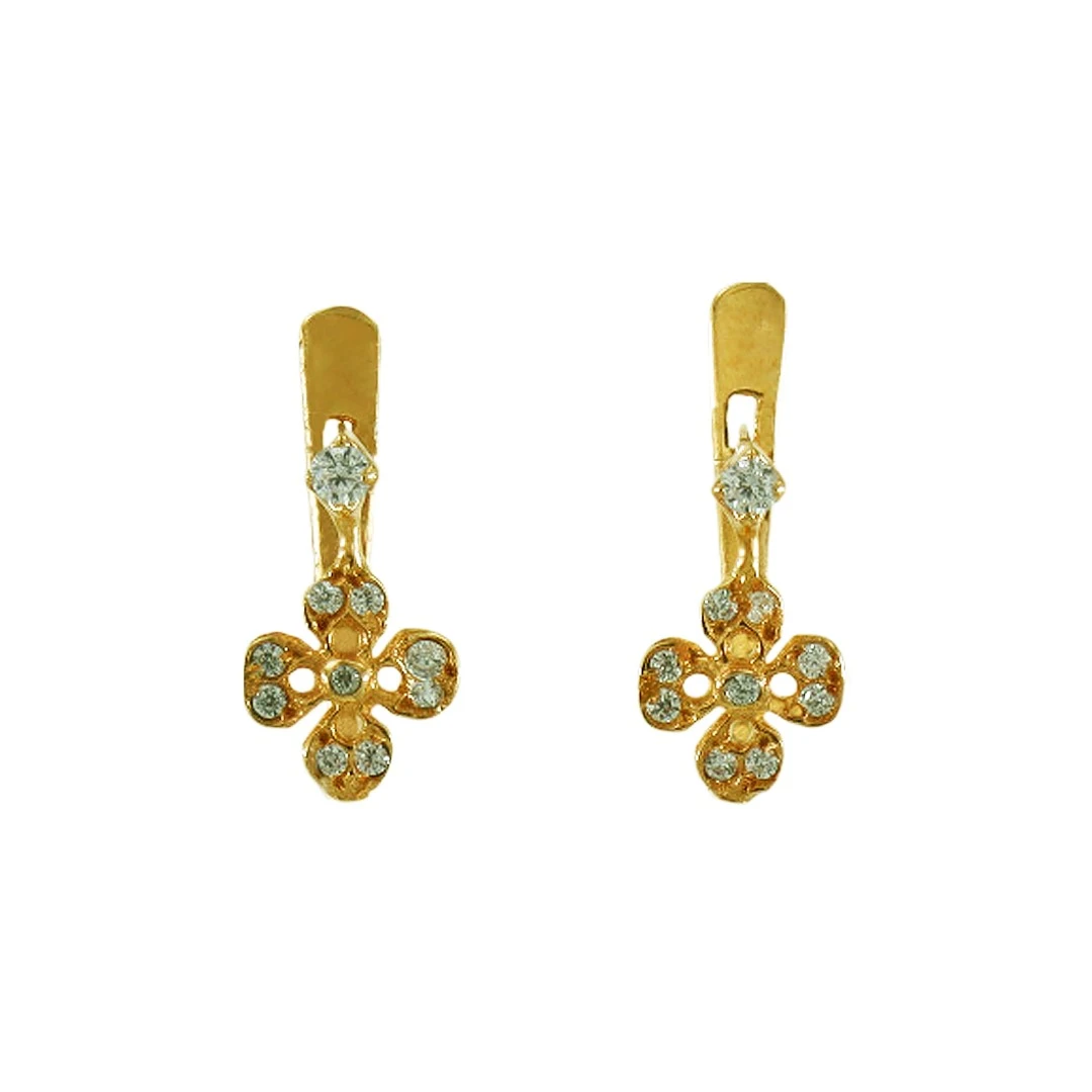 Brincos OURO Criança Flores 17317