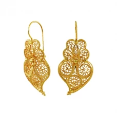 Brincos OURO Coração de Viana 23072