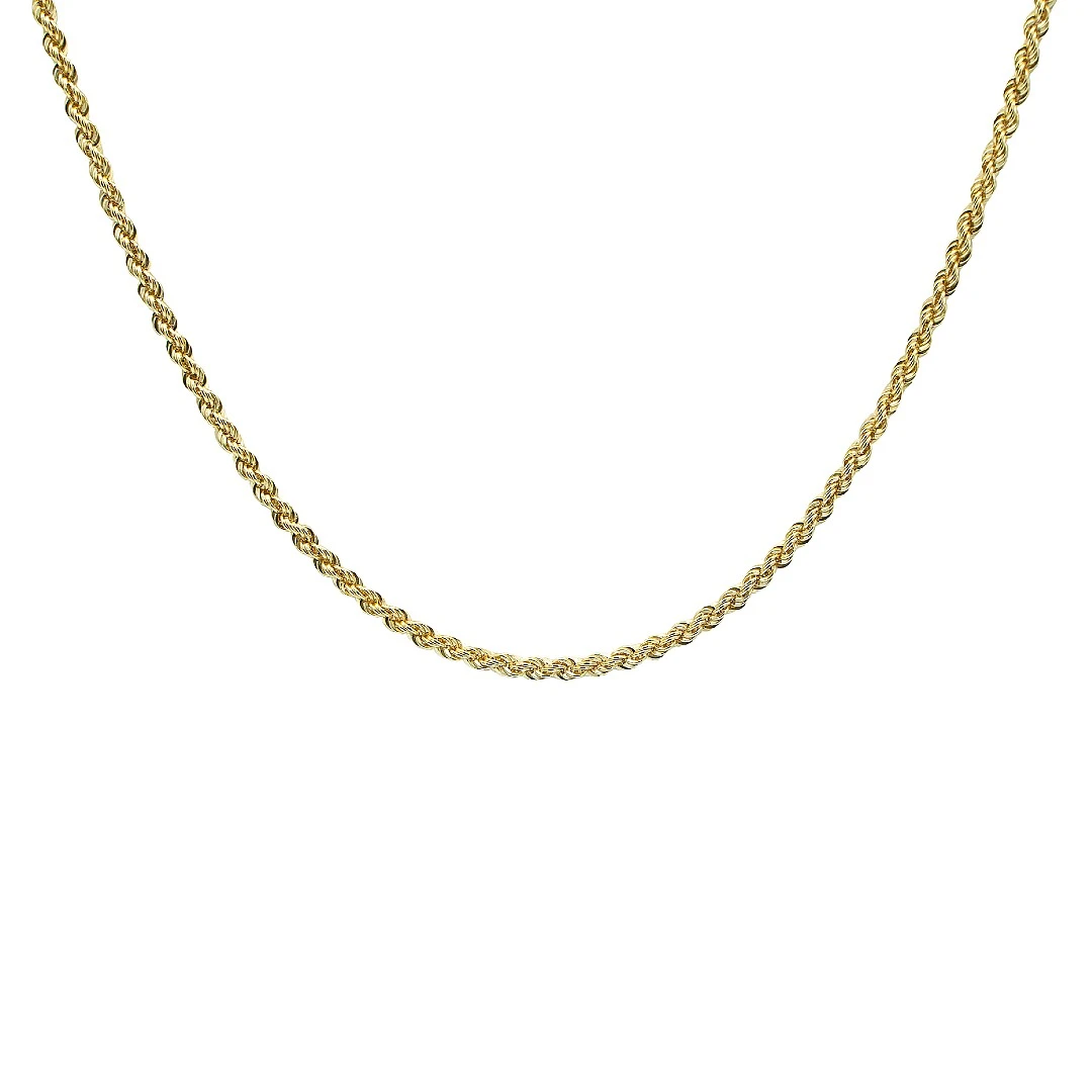 Colar ZERUS Ouro 9K Malha Corda FI99013-B040