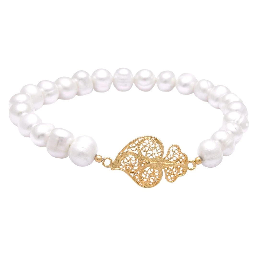 Pulseira PORTUGAL JEWELS Pérolas Coração de Viana GSCV00095W
