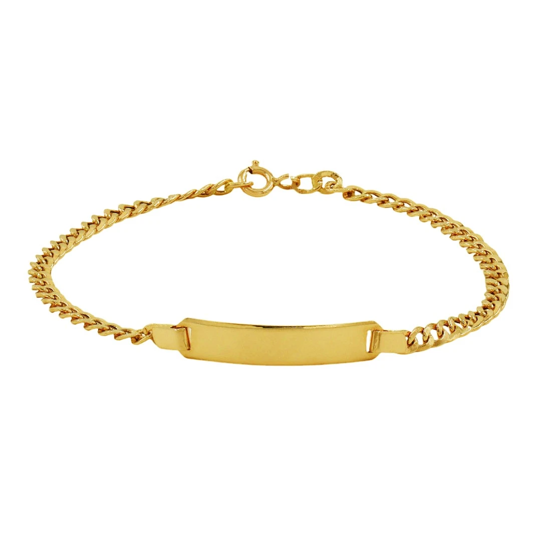 Pulseira Ouro Malha Barbela Chapa 14599