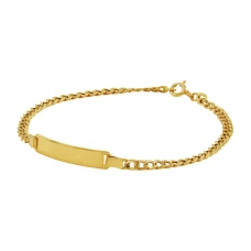 Pulseira Ouro Malha Barbela Chapa 14599
