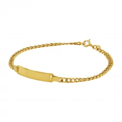 Pulseira Ouro Malha Barbela Chapa 14599