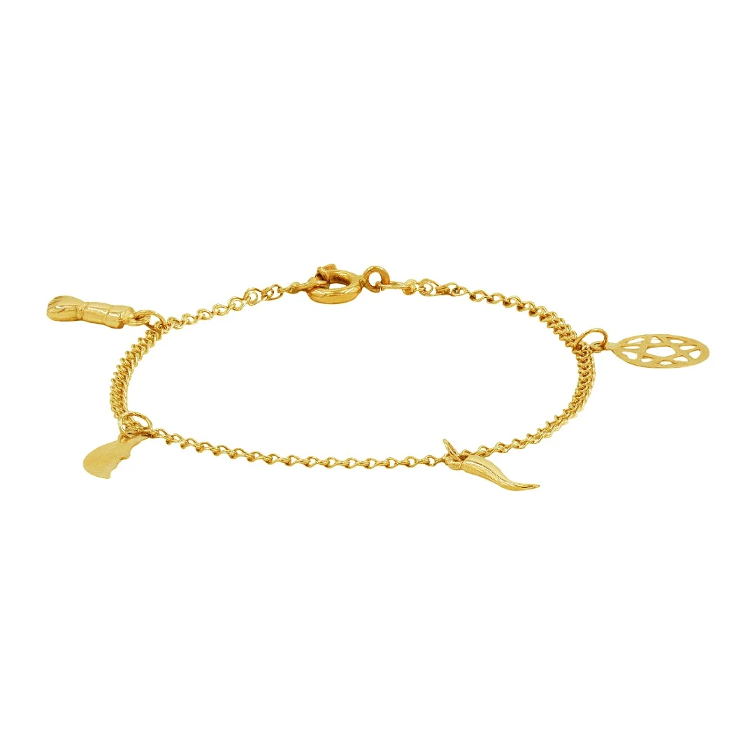 Pulseira OURO Criança Amuletos 14616