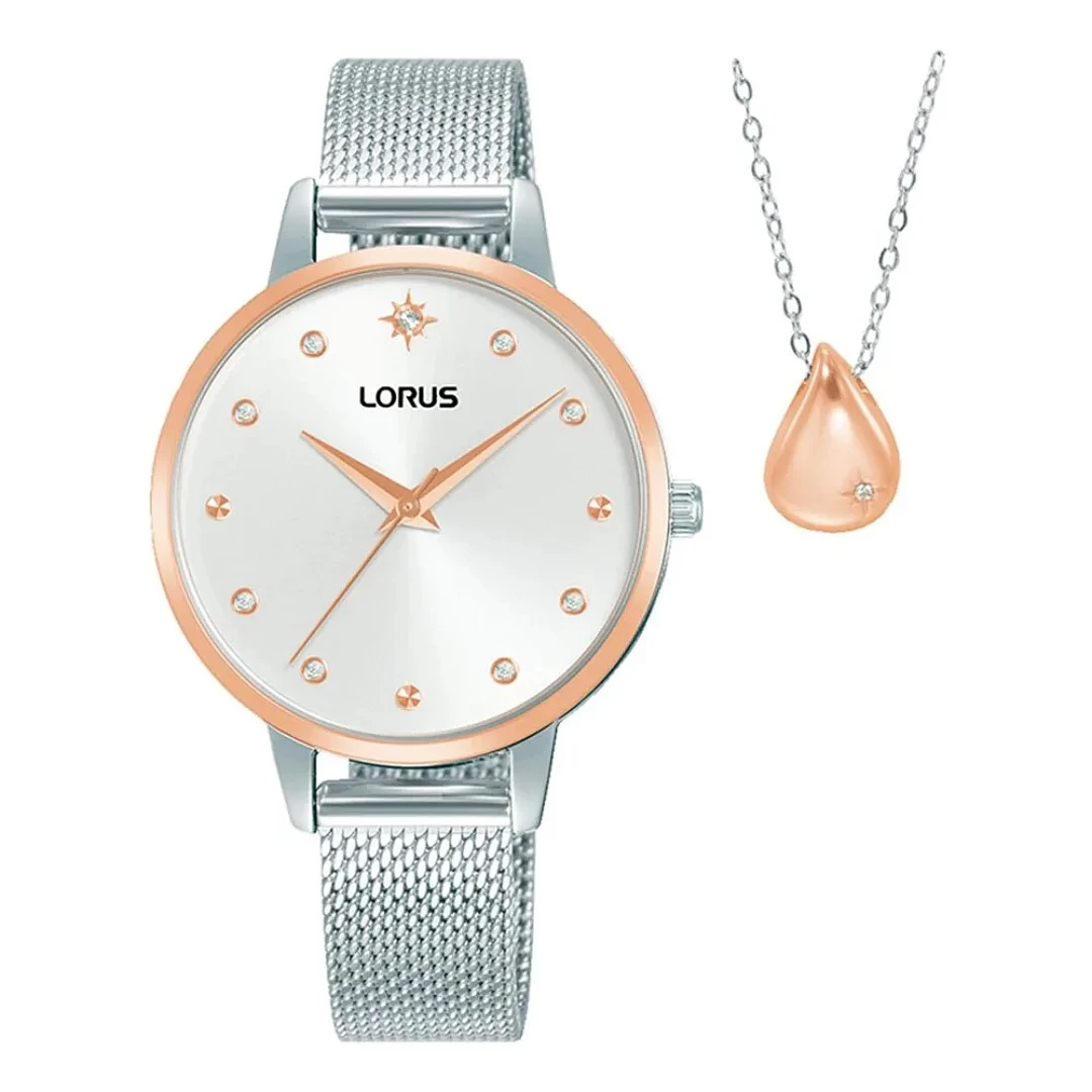 Conjunto LORUS Relógio & Colar Classic RG288XX9