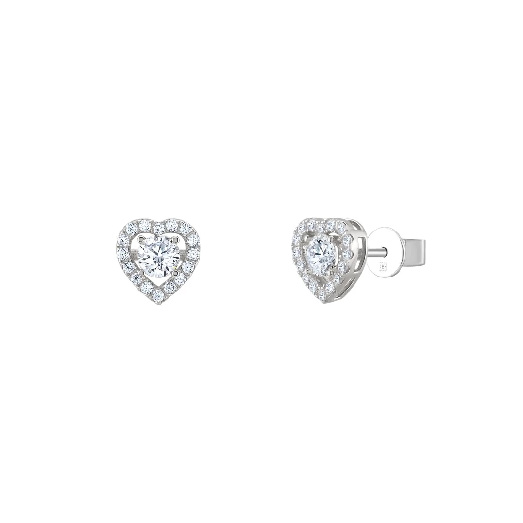 Brincos UNIKE Valentines Day Solitaire Heart UK.BR.1204.0205