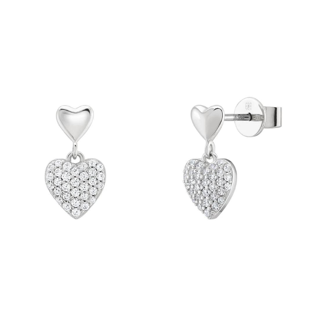 Brincos UNIKE Two Hearts UK.BR.1204.0209