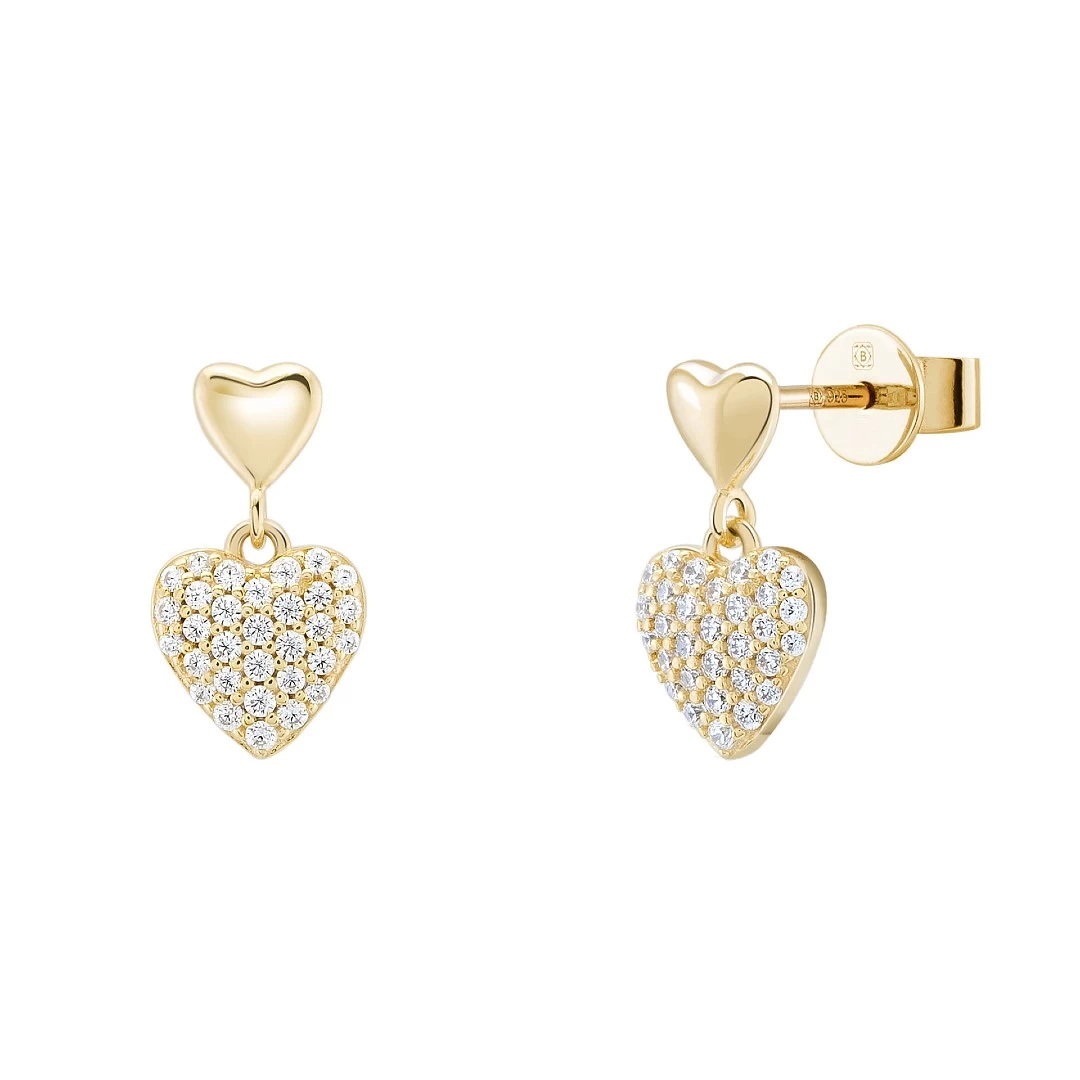 Brincos UNIKE Two Hearts UK.BR.1204.0210